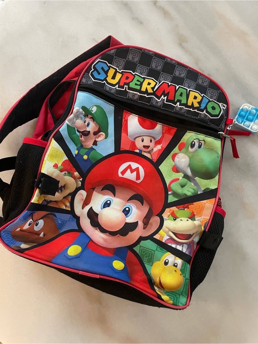 Nintendo Super Mario Kids Backpack - Red, Black, Blue, Green